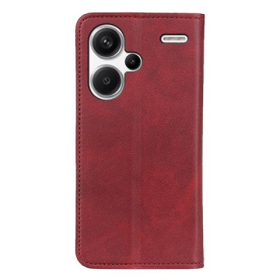 Xiaomi Redmi Note 13 Pro+ 5G „Split“ raudonas odinis atverčiamas dėklas - knygutė | Priedai.lt