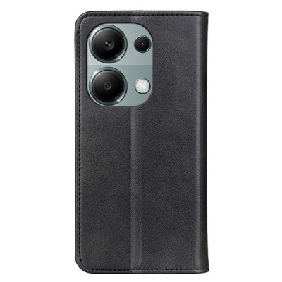 Xiaomi Redmi Note 13 4G „Split“ juodas odinis atverčiamas dėklas - knygutė | Priedai.lt