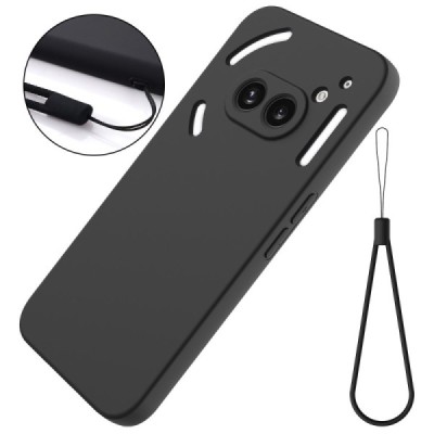 Nothing Phone 2a (2a Plus) Shell kieto silikono (TPU) dėklas juodas - nugarėlė | Priedai.lt