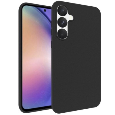 Samsung Galaxy A55 5G (SM-A556) kõva silikoon (TPU) tagakaane must - ümbris | Priedai.lt