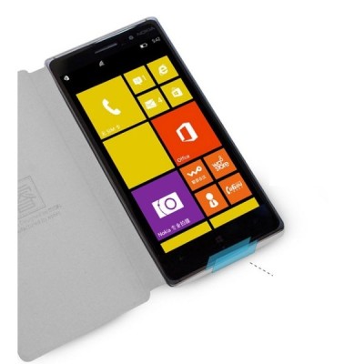 „Mofi“ Rui serijos Nokia Lumia 830 rudas odinis atverčiamas dėklas / Priedai.lt