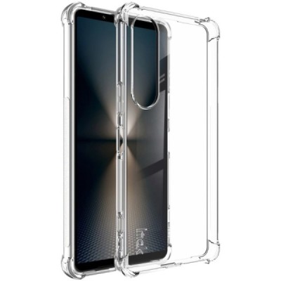 Sony Xperia 1 VI "Imak" tugevdatud kaitse kõvast silikoonist (TPU) ümbris - läbipaistev | Priedai.lt