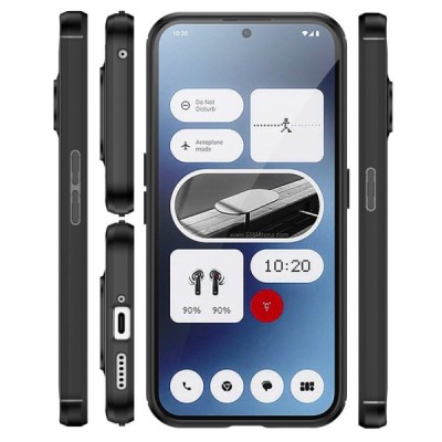 Nothing Phone 2a (2a Plus) "Carbon" kõva silikoon (TPU) tagakaane must - ümbris | Priedai.lt