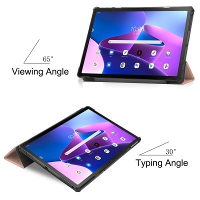 Lenovo Tab M10 Plus 10.6" Gen 3 ümberpööratav kuldne nahkümbris – raamat (kokkupandav) | Priedai.lt
