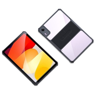 Xiaomi Redmi Pad SE 11" „XUNDD“ läbipaistev musta äärisega kõva silikoonist TPU akrüülümbris - tagakülg | Priedai.lt