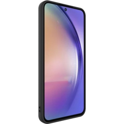 Samsung Galaxy A55 5G (SM-A556) „Imak“ kõvast silikoonist TPU must ümbris - taga | Priedai.lt