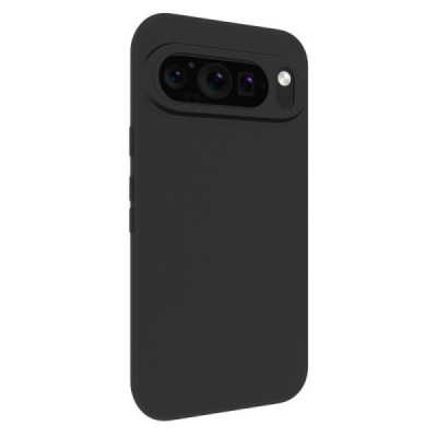 Google Pixel 9 (Pixel 9 Pro) kõva silikoon (TPU) tagakaane must - ümbris | Priedai.lt