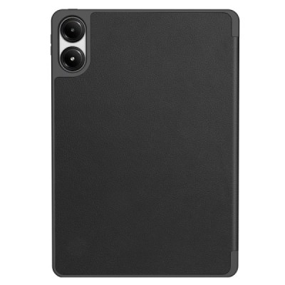 Xiaomi Redmi Pad Pro (Poco Pad) ülespööratav must nahast ümbris - märkmik, kus on koht pliiatsi jaoks | Priedai.lt