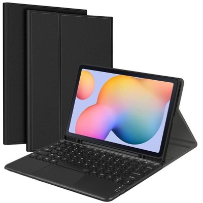 Samsung Galaxy Tab S9 11" / S9 FE 5G / S10 FE / S10 Lite tahke kaaned klaviatuuriga - must | Priedai.lt