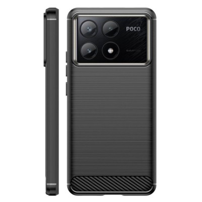 Xiaomi Poco X6 Pro 5G (Redmi K70E) "Carbon" kõva silikoon (TPU) tagakaane must - ümbris | Priedai.lt