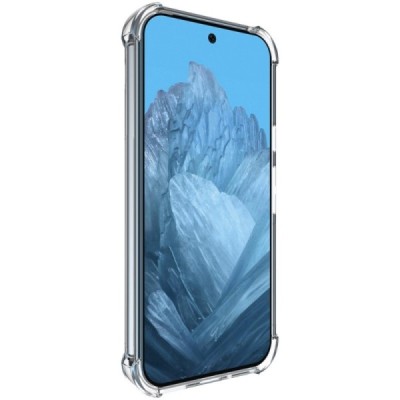 Google Pixel 9 Pro XL "Imak" tugevdatud kaitse kõvast silikoonist (TPU) ümbris - läbipaistev | Priedai.lt