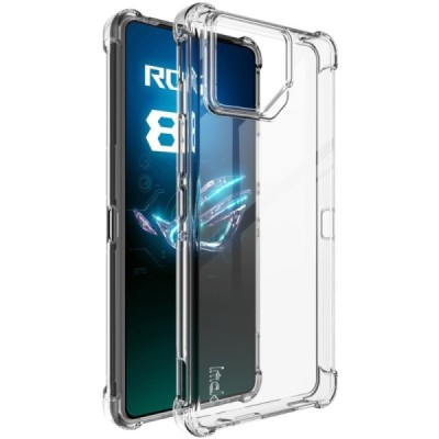 Asus Rog Phone 8 (8 Pro) "Imak" tugevdatud kaitse kõvast silikoonist (TPU) ümbris - läbipaistev | Priedai.lt