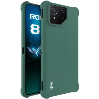 Asus Rog Phone 8 (8 Pro) Imak tugevdatud kaitse kõva silikoon TPU roheline ümbris - tagakülg | Priedai.lt