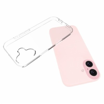 Apple iPhone 16 kõva silikoon (TPU) tagakaane läbipaistev - ümbris | Priedai.lt