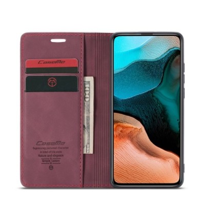 Xiaomi Poco F2 Pro CaseMe Retro tahke nahk kaaned - burgundia | Priedai.lt