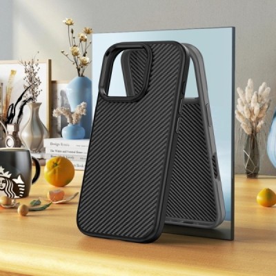 Apple iPhone 16 Pro "IPAKY" Carbon silikoonist TPU must ümbris | Priedai.lt