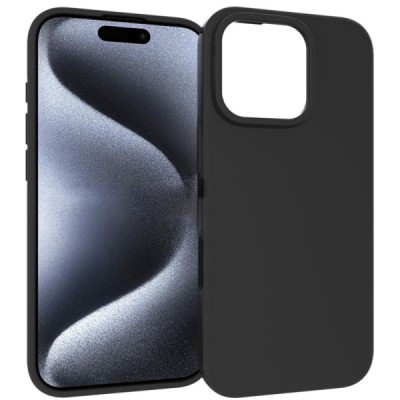 Apple iPhone 16 Pro Max kõva silikoon (TPU) tagakaane must - ümbris | Priedai.lt