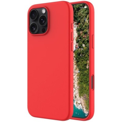 Apple iPhone 16 Pro "Shell" kõva silikoon (TPU) tagakaane punane ümbris | Priedai.lt