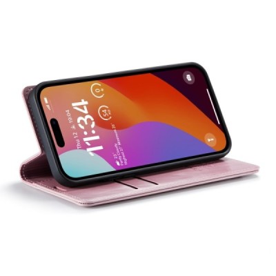 Apple iPhone 16 CaseMe Leather tahke nahk kaaned - roosa | Priedai.lt