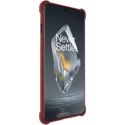 OnePlus 12R 5G (Ace 3) "Imak" tugevdatud kaitse kõva silikoon TPU burgundia ümbris - tagakülg | Priedai.lt