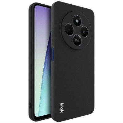 Xiaomi Redmi 14C, 14R, A4, Poco C75 4G "Imak" kõvast silikoonist TPU must ümbris - taga | Priedai.lt