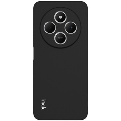 Xiaomi Redmi 14C, 14R, A4, Poco C75 4G "Imak" kõvast silikoonist TPU must ümbris - taga | Priedai.lt