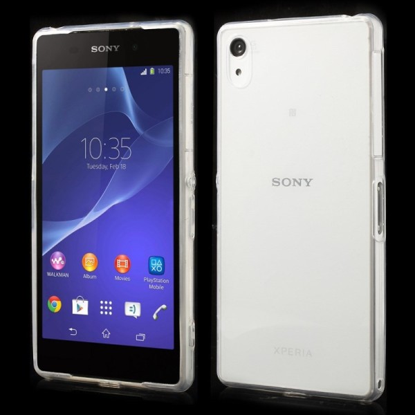 Kõige õhem TPU läbipaistev kaaned - valge (Xperia Z2)
