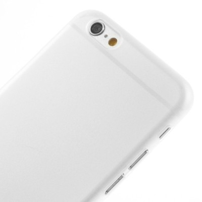 Ploniausias pasaulyje plastikinis skaidrus Apple iPhone 6 (6s) baltas dėklas - nugarėlė / Priedai.lt