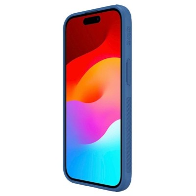 Apple iPhone 15 „Nillkin“ Frosted Shield Pro mėlynas dėklas - nugarėlė | Priedai.lt