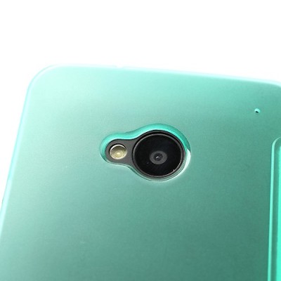 Atverčiamas HTC One M7 žalias dėklas (Dėkliukas) / Priedai.lt