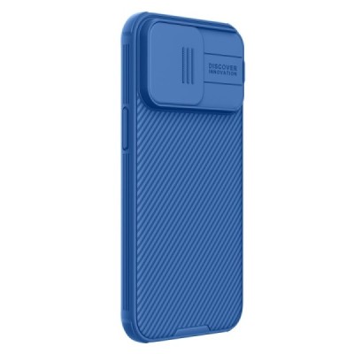 Apple iPhone 15 Pro Max „Nillkin“ CamShield Pro Magnetic mėlynas dėklas, nugarėlė su kameros apsauga | Priedai.lt