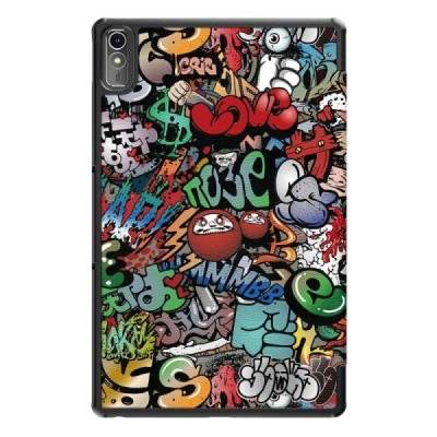 Lenovo Tab P11 11.5" Gen 2 atverčiamas „Street Art“ spalvotas dėklas - knygutė | Priedai.lt