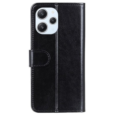 Xiaomi Redmi 12 4G atverčiamas juodas odinis dėklas, knygutė - piniginė | Priedai.lt
