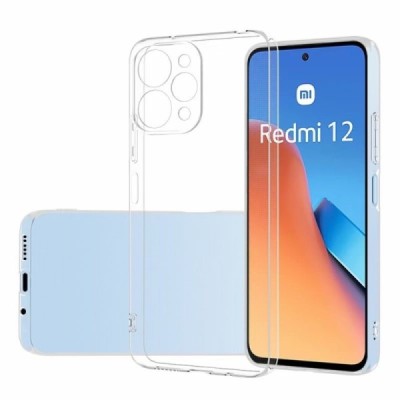 Xiaomi Redmi 12 4G kieto silikono TPU skaidrus dėklas - nugarėlė | Priedai.lt