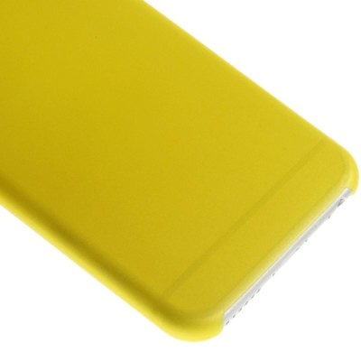 Ploniausias pasaulyje plastikinis skaidrus Apple iPhone 6 (6s) geltonas dėklas - nugarėlė / Priedai.lt