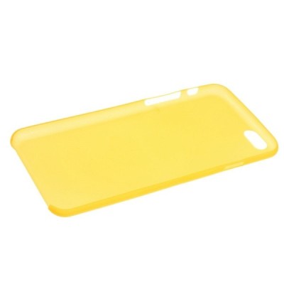 Ploniausias pasaulyje plastikinis skaidrus Apple iPhone 6 (6s) geltonas dėklas - nugarėlė / Priedai.lt