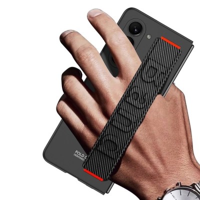 Samsung Galaxy Fold5 5G (SM-F946B) GKK Carbon Glass plastikinis juodas dėklas - nugarėlė | Priedai.lt