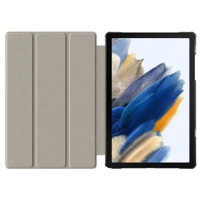 Samsung Galaxy Tab A11+ / A9+ atverčiamas juodas odinis dėklas - knygutė | Priedai.lt