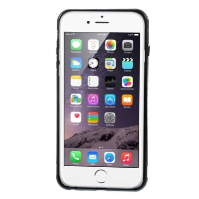 Apple iPhone 6 Plus (6s Plus) skaidrus permatomas rėmelis (kraštų apvadas, bamperis) - juodas / Priedai.lt