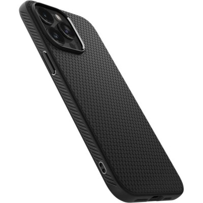 „Spigen“ Liquid Air Apple iPhone 15 Pro Max juodas kieto silikono dėklas | Priedai.lt