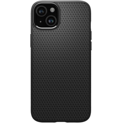 „Spigen“ Liquid Air Apple iPhone 15 juodas kieto silikono dėklas | Priedai.lt