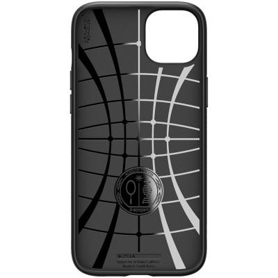 „Spigen“ Liquid Air Apple iPhone 15 juodas kieto silikono dėklas | Priedai.lt