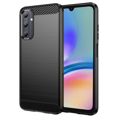 Samsung Galaxy A05s (SM-A057F) „Carbon“ kieto silikono TPU juodas dėklas - nugarėlė | Priedai.lt