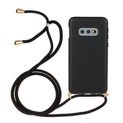 Samsung Galaxy S10e (G970) Strap kieto silikono TPU juodas dėklas - nugarėlė | Priedai.lt
