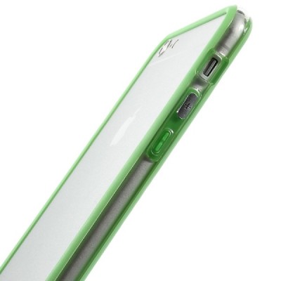 Apple iPhone 6 Plus (6s Plus) skaidrus permatomas rėmelis (kraštų apvadas, bamperis) - žalias / Priedai.lt
