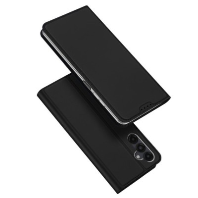 „Dux Ducis“ Skin serijos Samsung Galaxy A15 5G (SM-A156B, SM-A155F) juodas odinis atverčiamas dėklas | Priedai.lt