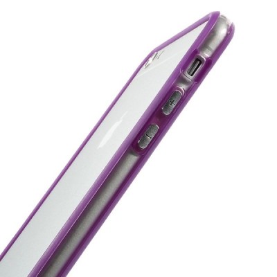 Apple iPhone 6 Plus (6s Plus) skaidrus permatomas rėmelis (kraštų apvadas, bamperis) - violetinis / Priedai.lt