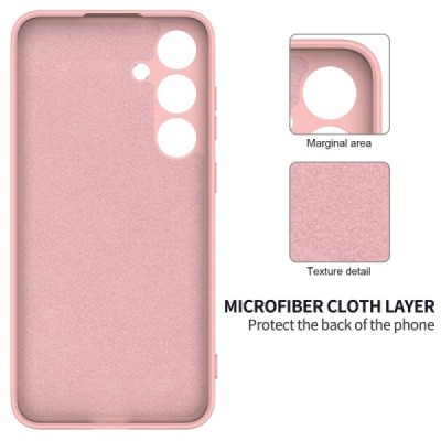 Samsung Galaxy S24 (SM-S921) Shell kieto silikono (TPU) dėklas rožinis - nugarėlė | Priedai.lt