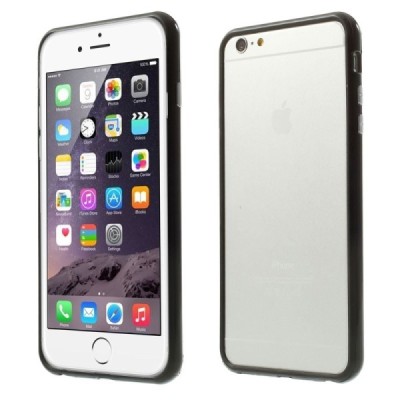 Apple iPhone 6 Plus (6s Plus) klasikinis juodas TPU rėmelis (kraštų apvadas, bamperis) / Priedai.lt