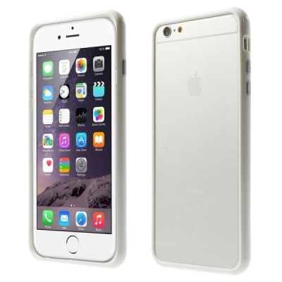 Apple iPhone 6 Plus (6s Plus) klasikinis baltas TPU rėmelis (kraštų apvadas, bamperis) / Priedai.lt